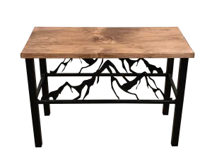 24" Mountain Adventure Scene Bench