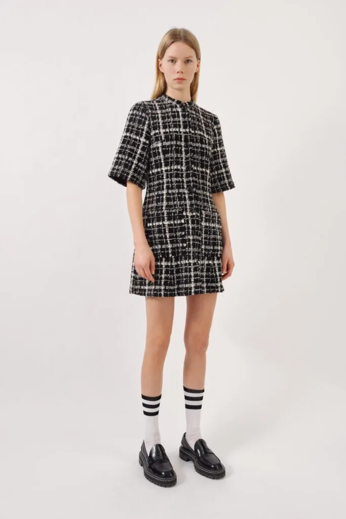 Alanis - Black Check Boucle