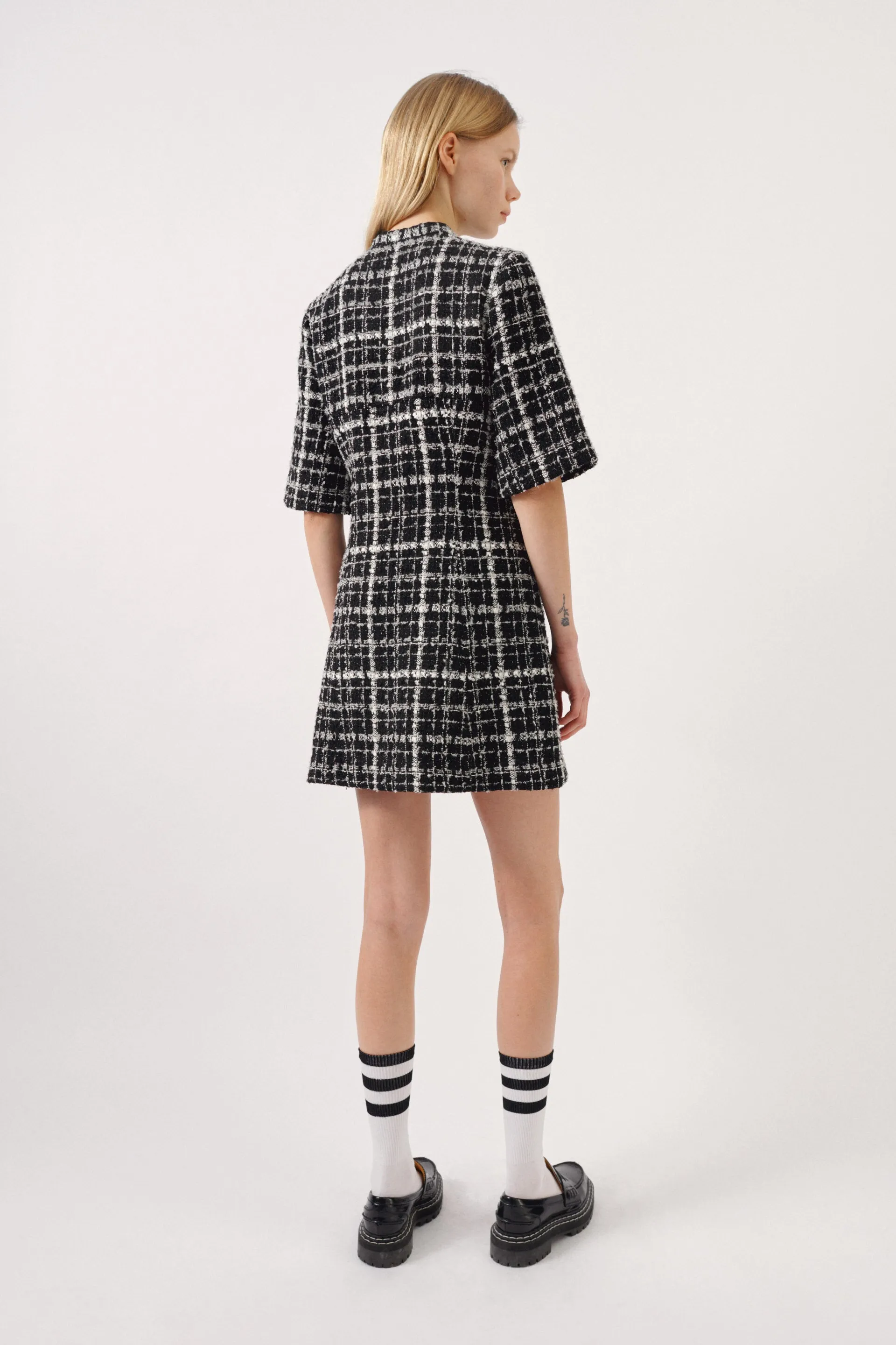 Alanis - Black Check Boucle