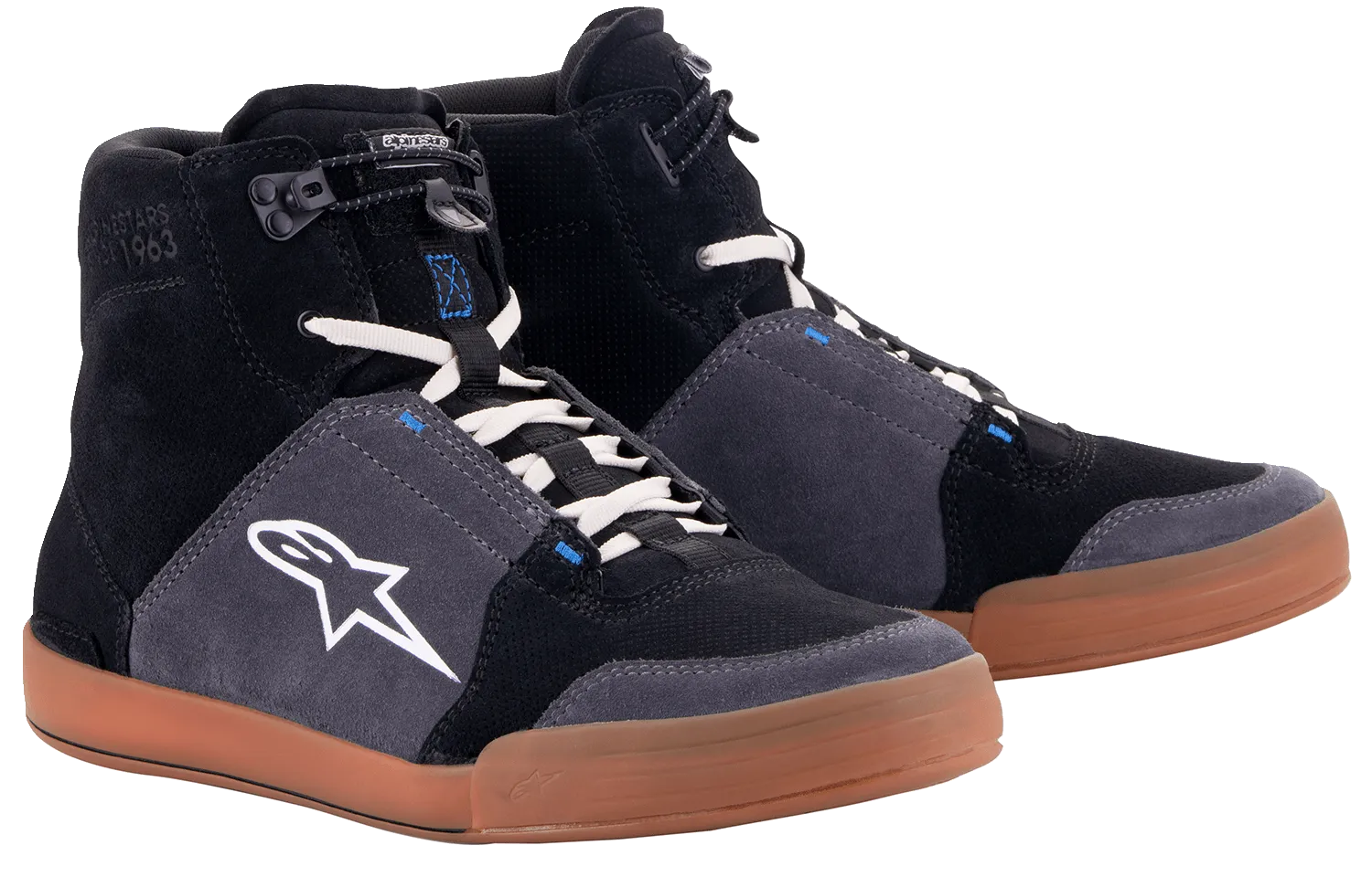 ALPINESTARS Chrome Shoes - Black/Asphalt/Gum Blue - US 13 2512322117213