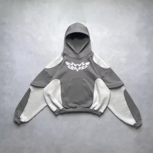 American Y2K Retro Contrast Street Hoodie – Trendy 3D Effect Sweatshirt