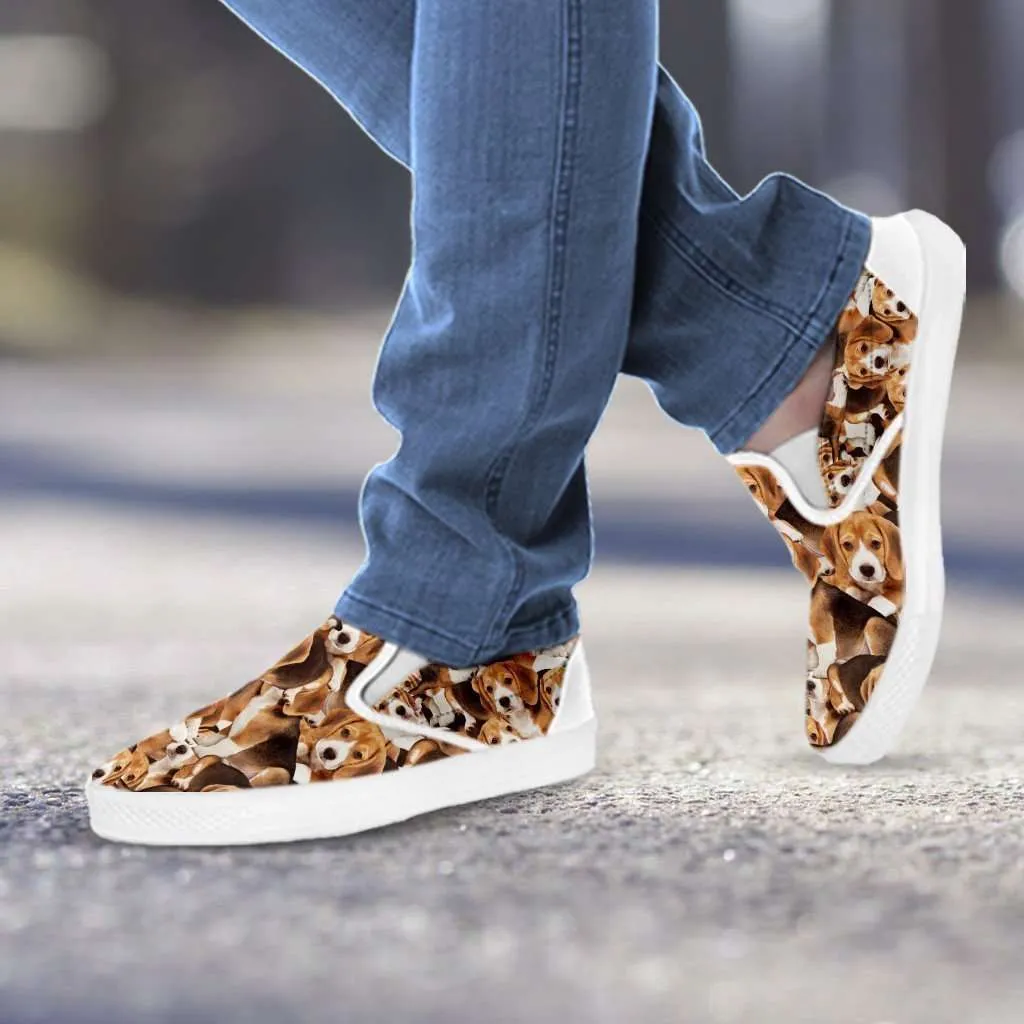 Beagles Womens Slip-on Shoes