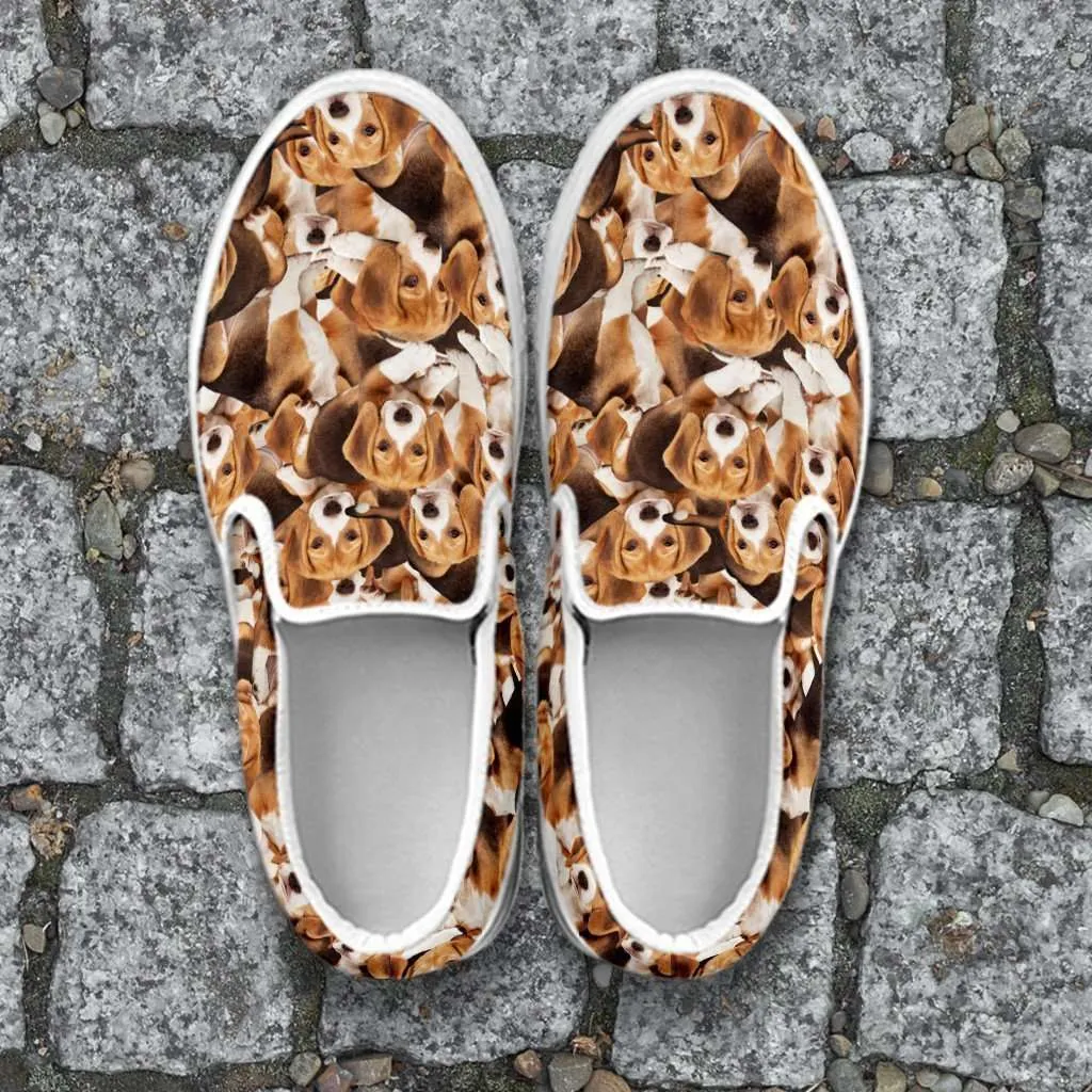 Beagles Womens Slip-on Shoes