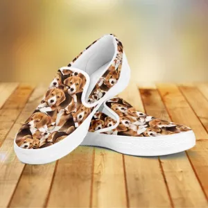Beagles Womens Slip-on Shoes