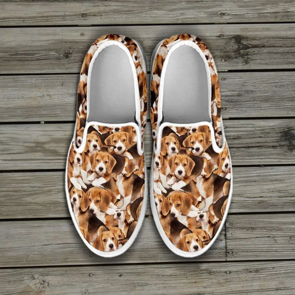 Beagles Womens Slip-on Shoes