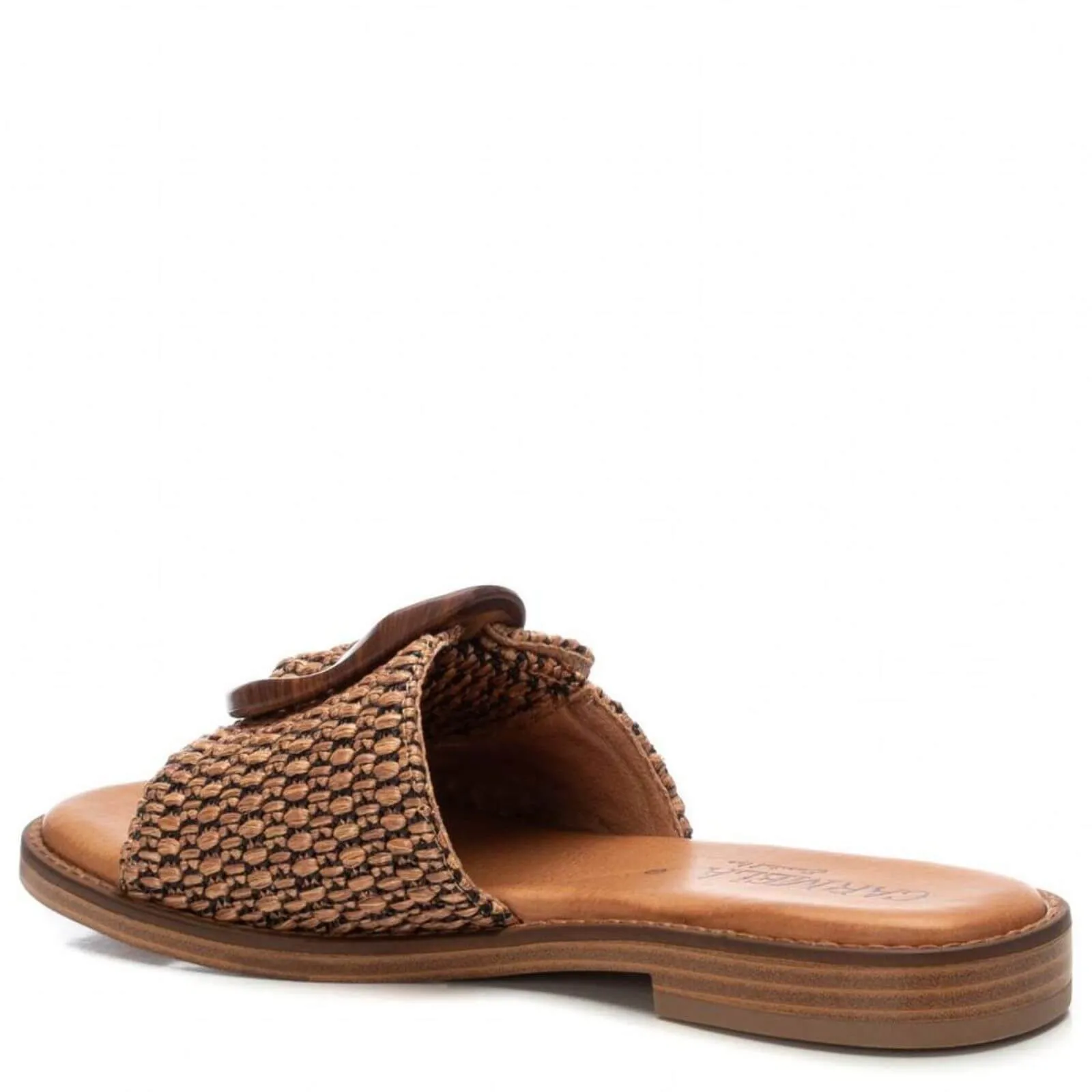 Carmela Brown Slip On Flat Mules