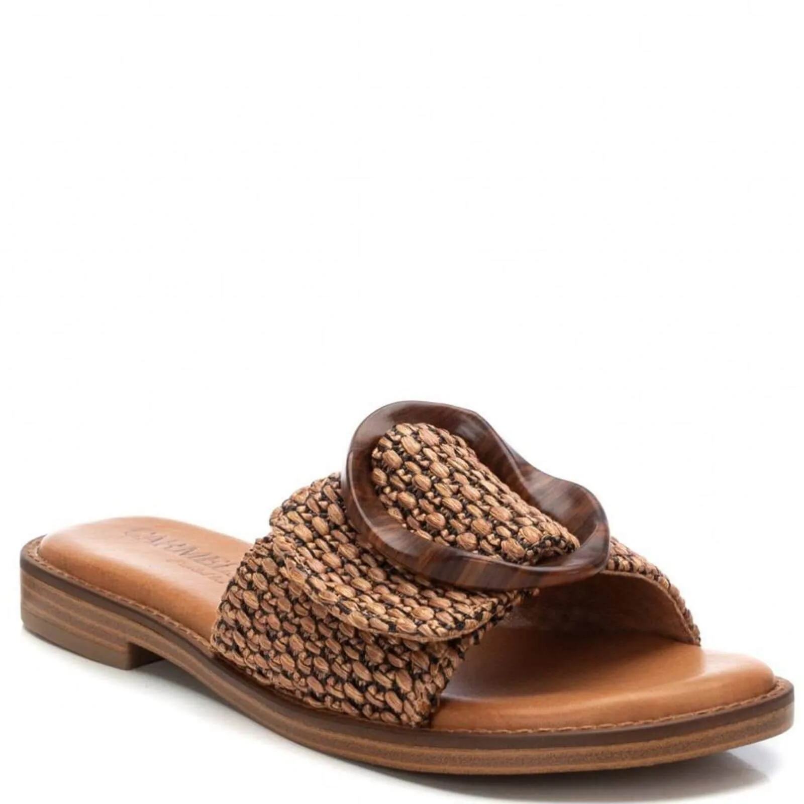Carmela Brown Slip On Flat Mules