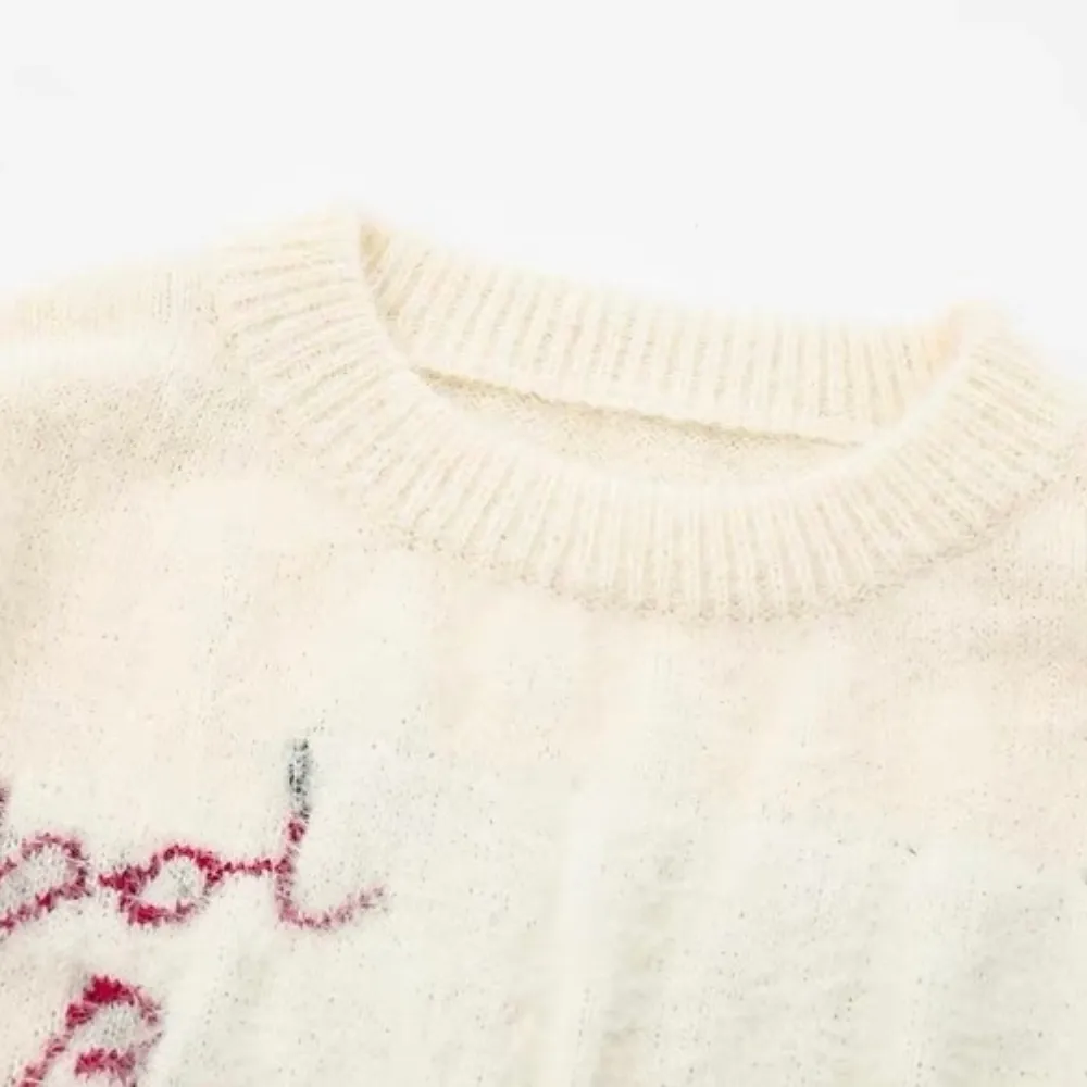 Cat Graphic Knit Sweater