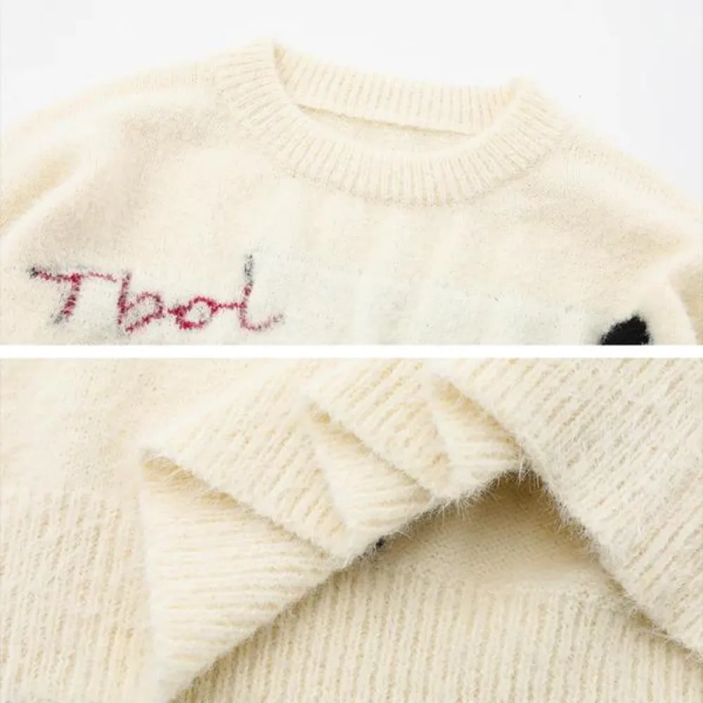 Cat Graphic Knit Sweater