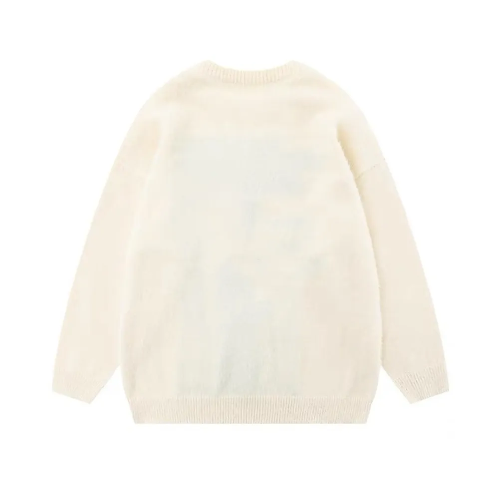 Cat Graphic Knit Sweater