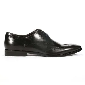 Corvari Designer Men's Designer Shoes Setacalf Black Nappa Leather Oxfords (COR1000)