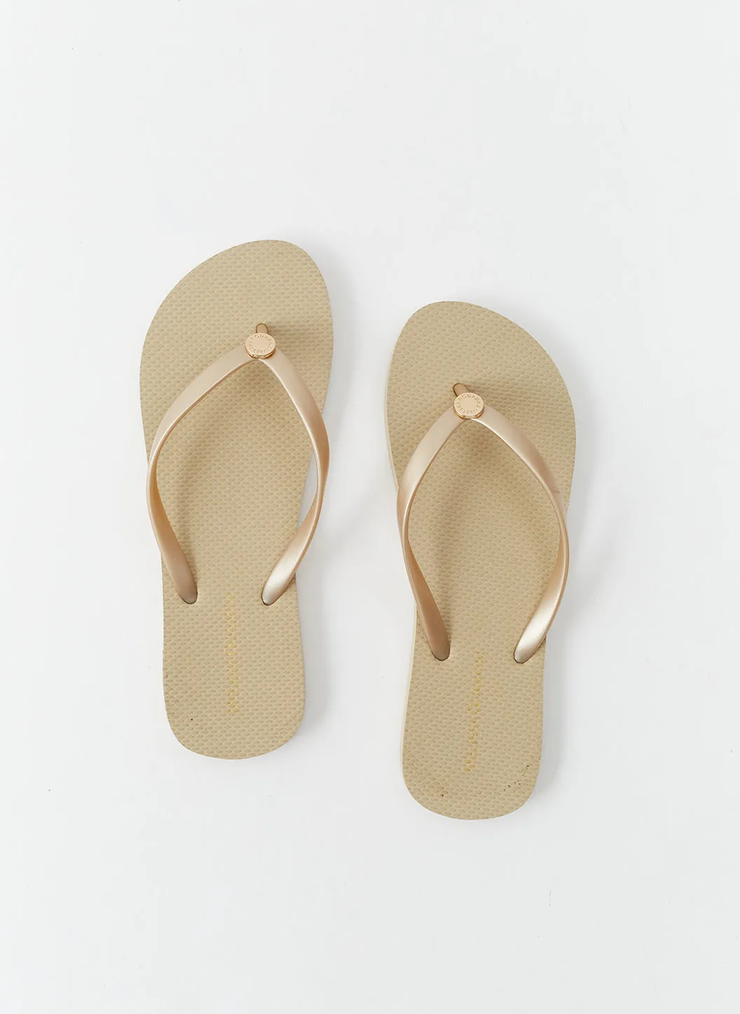 Exclusive Rubber Gold Flip Flops