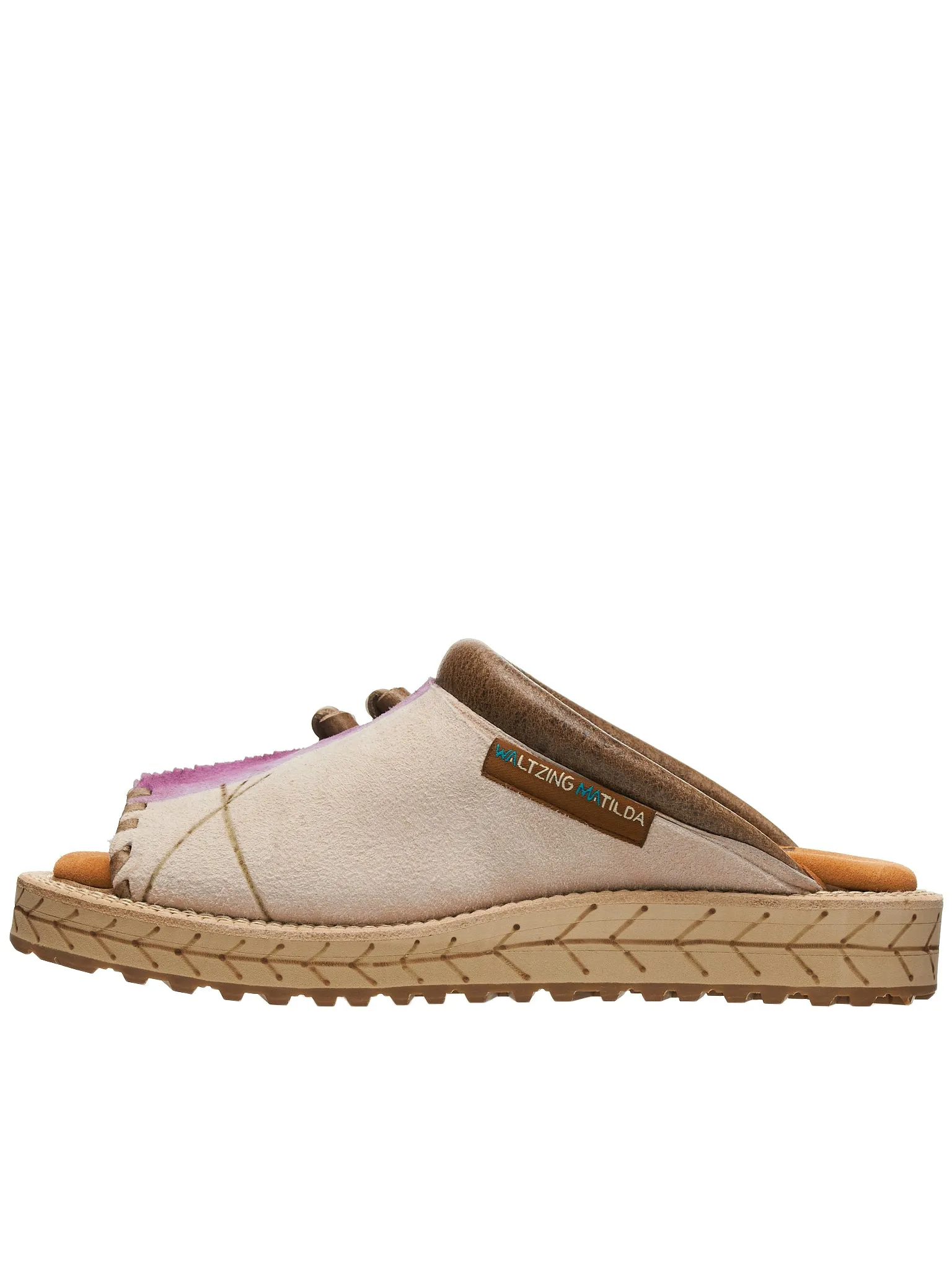 Fringed Leather Slides (K2204XG522-PUR-PURPLE)