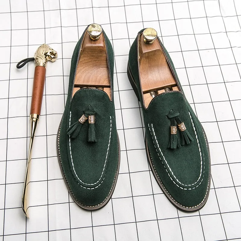 Green Oxford Brogue Shoes