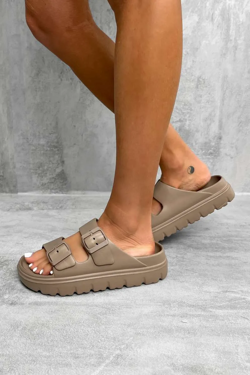 HAVANA Chunky Buckle Sandals - Mocha