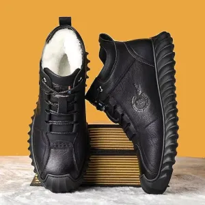 Men's Winter Warm Plus Fleece Waterproof Snow Boots