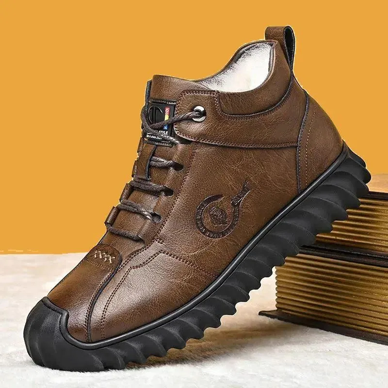 Men's Winter Warm Plus Fleece Waterproof Snow Boots