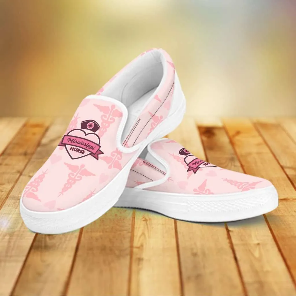 Mississippi Nurse Slip-on Shoes Pink