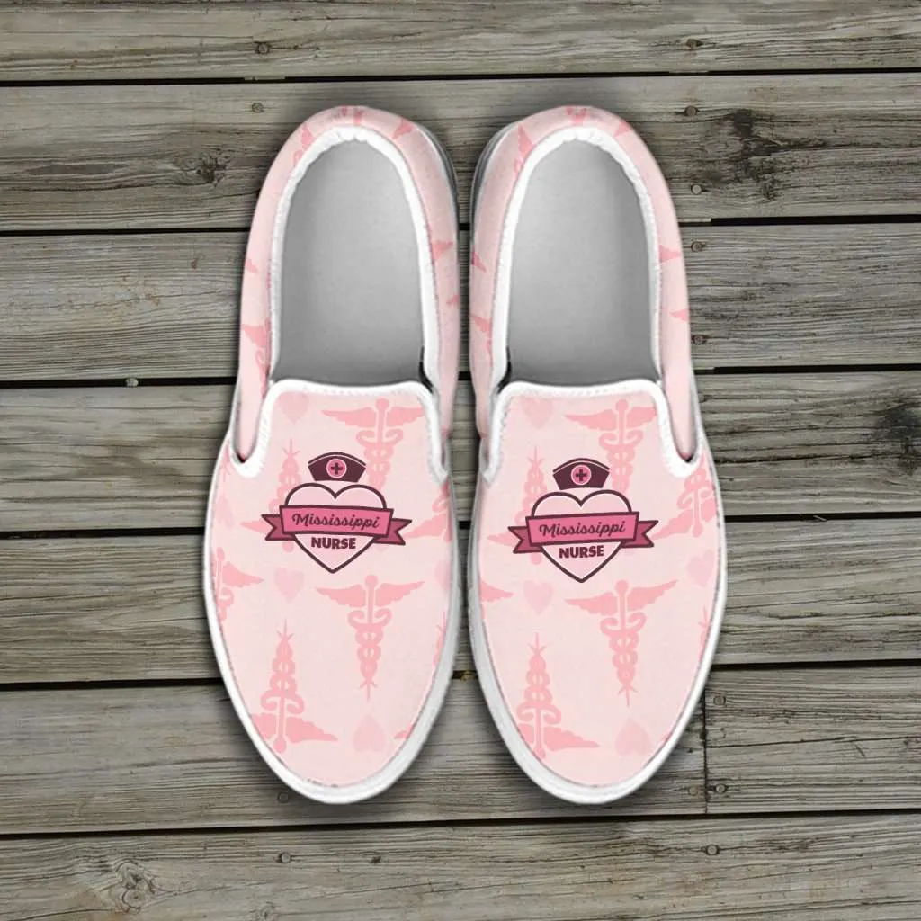 Mississippi Nurse Slip-on Shoes Pink