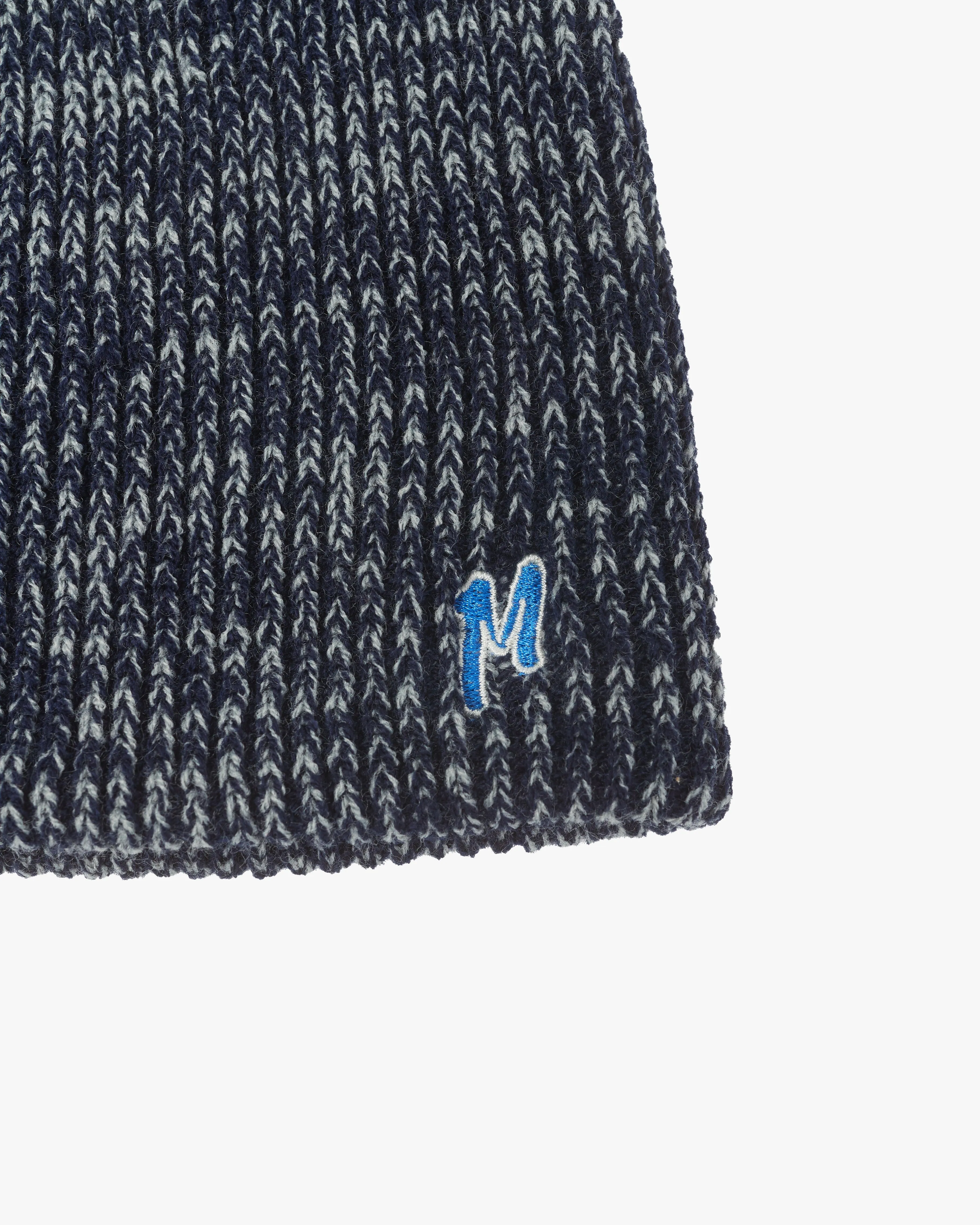 NAVY MARLED BEANIE