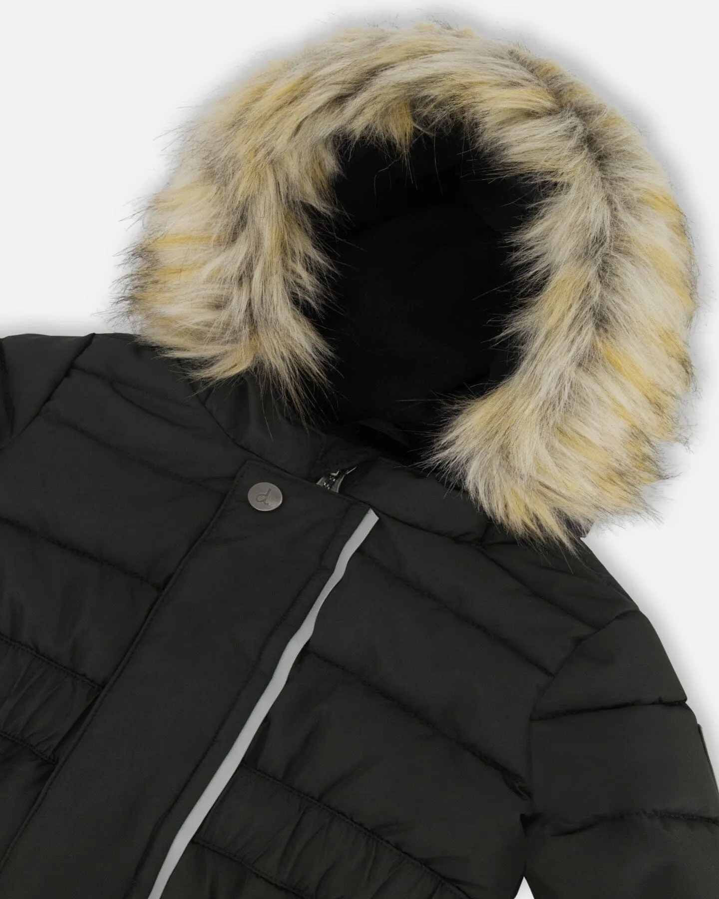 One Piece Baby Snowsuit Black