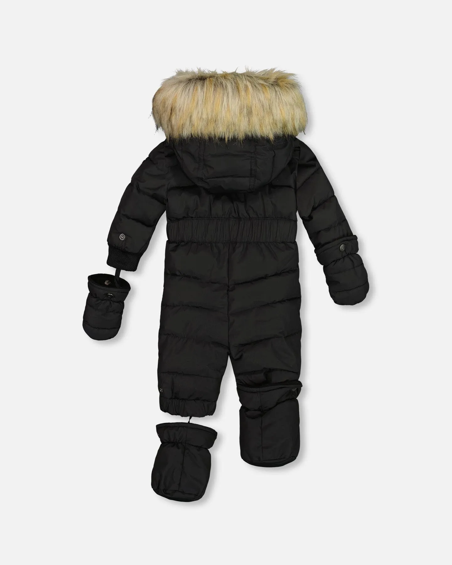 One Piece Baby Snowsuit Black