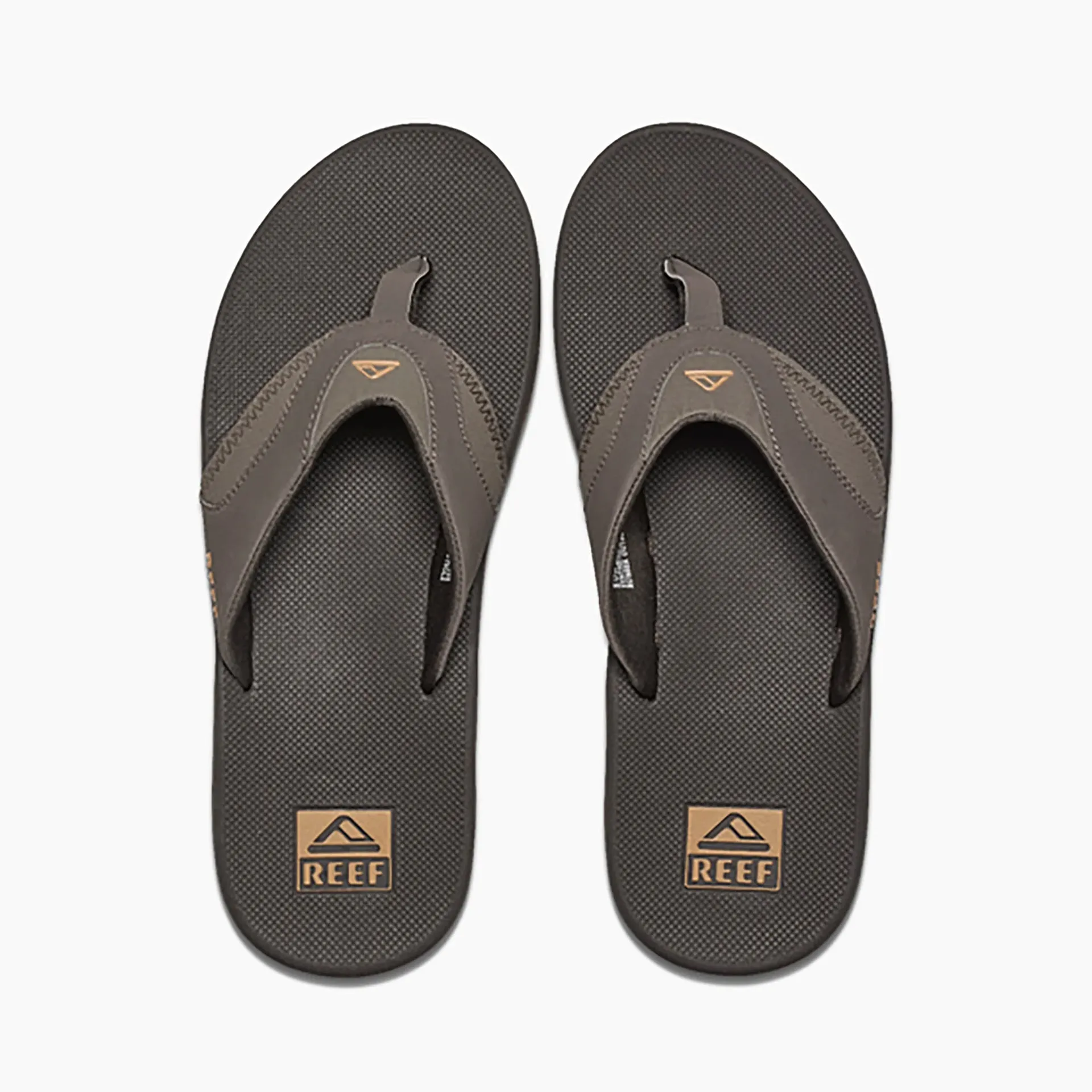 Reef Mens Fanning Flip Flops - Brown/Gum