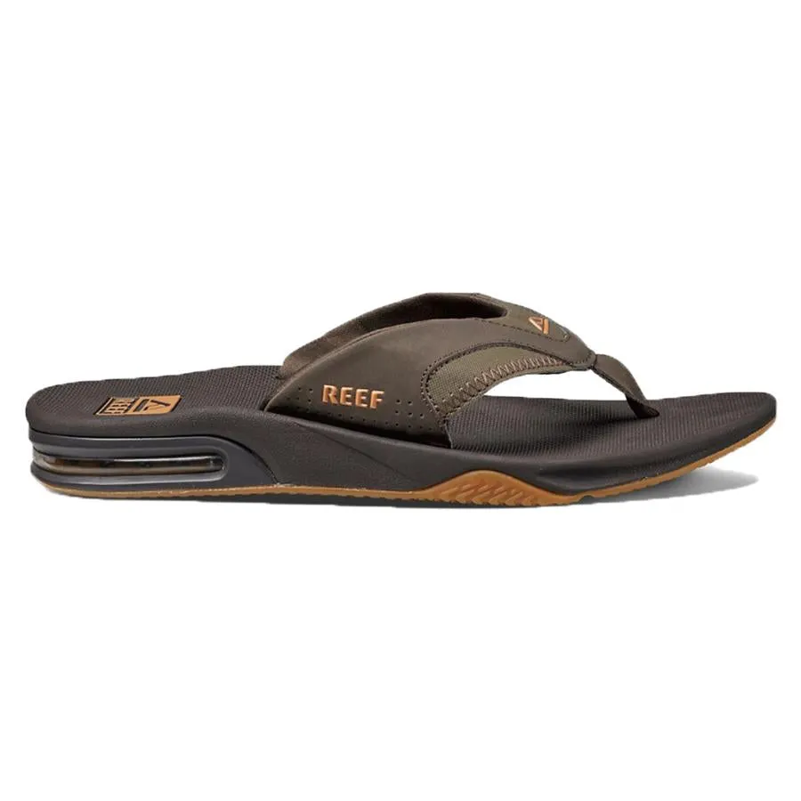 Reef Mens Fanning Flip Flops - Brown/Gum