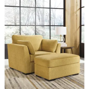 Signature Design by Ashley Keerwick Stationary Fabric Chair with Ottoman 6750614/6750623