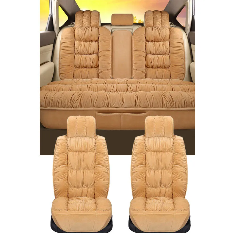 Soft Plush Car Seat Covers Winter Car Seat Protector Set Universal