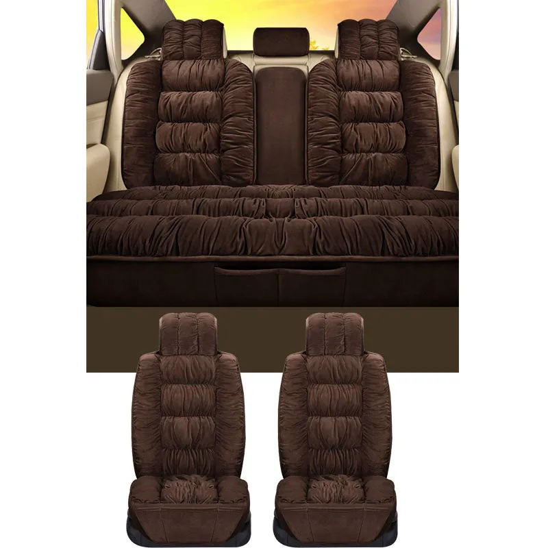 Soft Plush Car Seat Covers Winter Car Seat Protector Set Universal