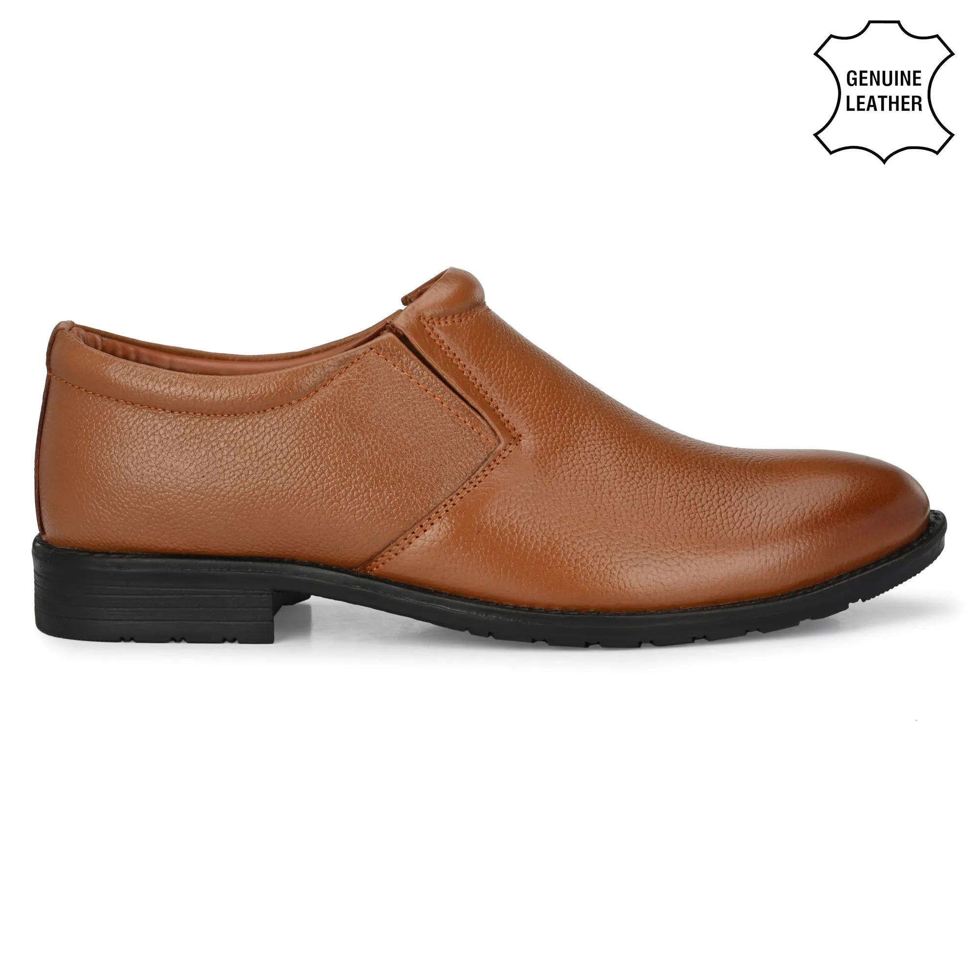Solid Full Grain Leather Slip Ons