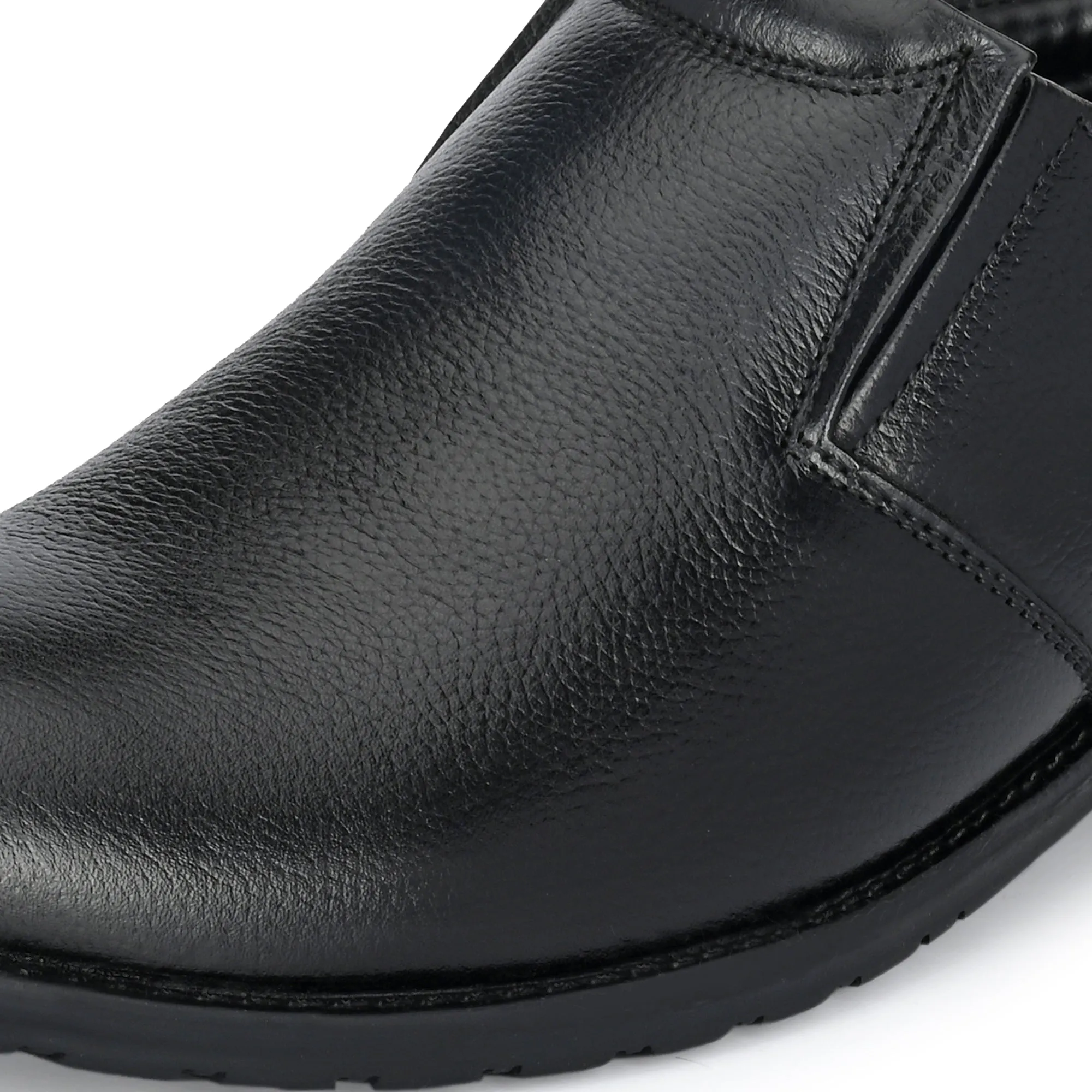 Solid Full Grain Leather Slip Ons