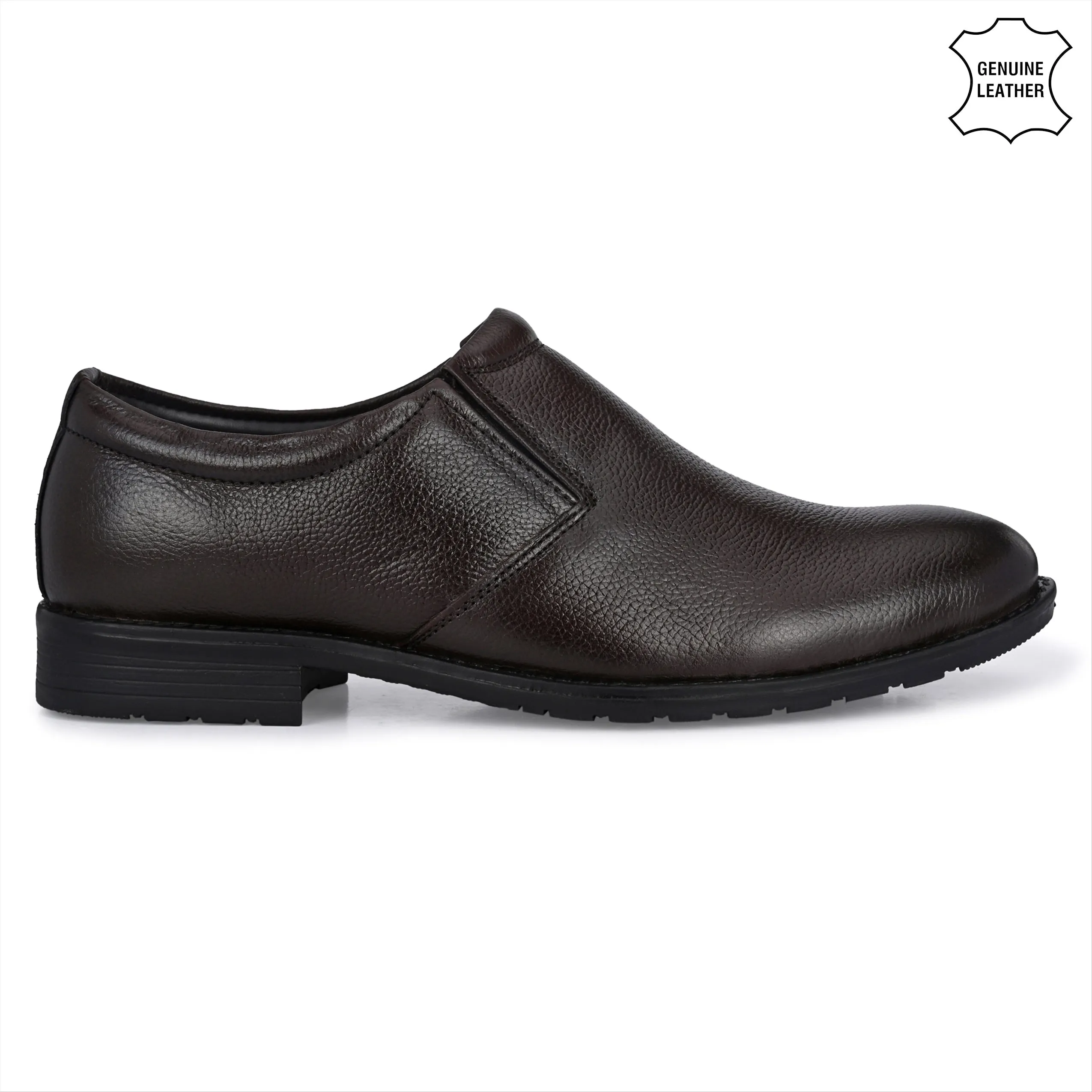 Solid Full Grain Leather Slip Ons