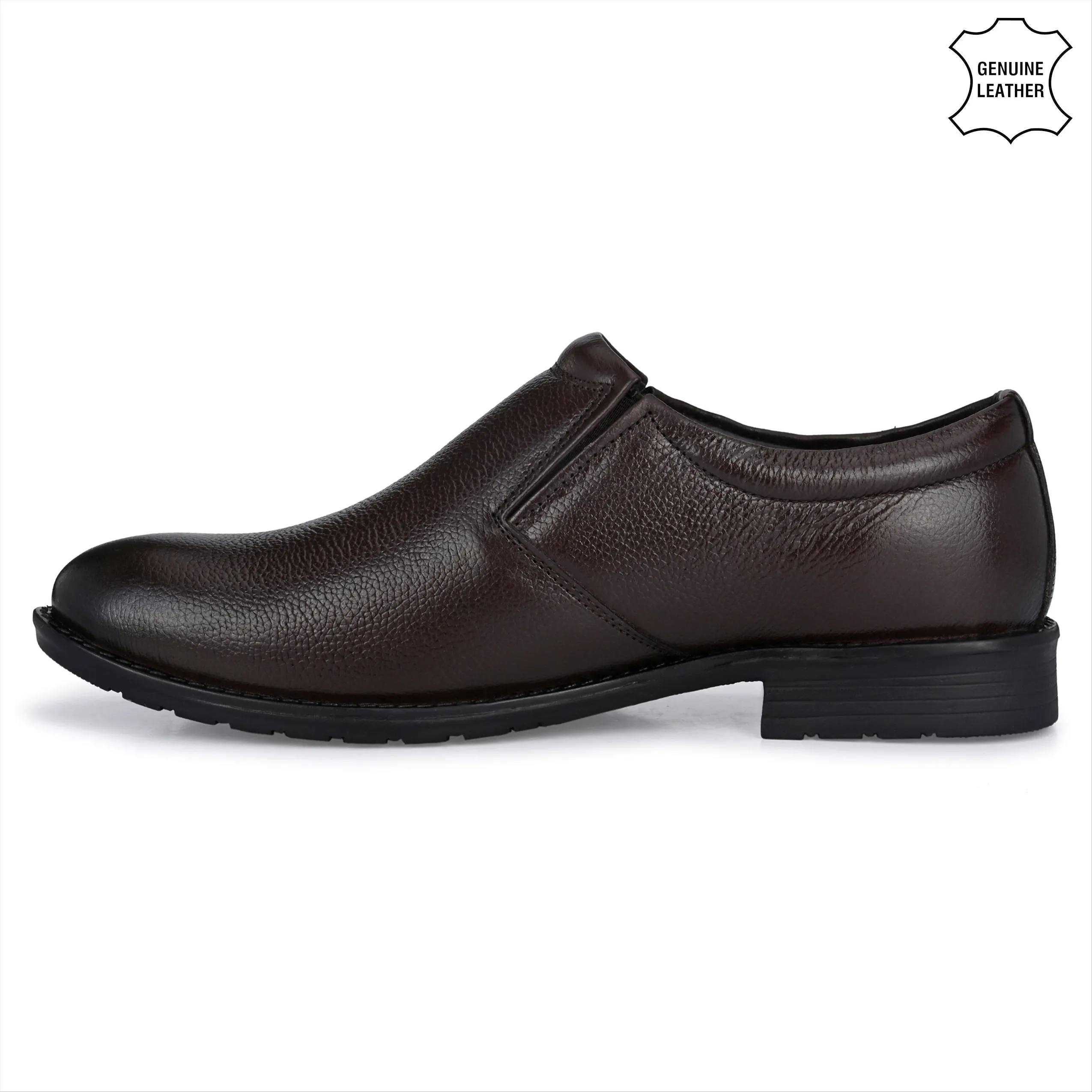 Solid Full Grain Leather Slip Ons