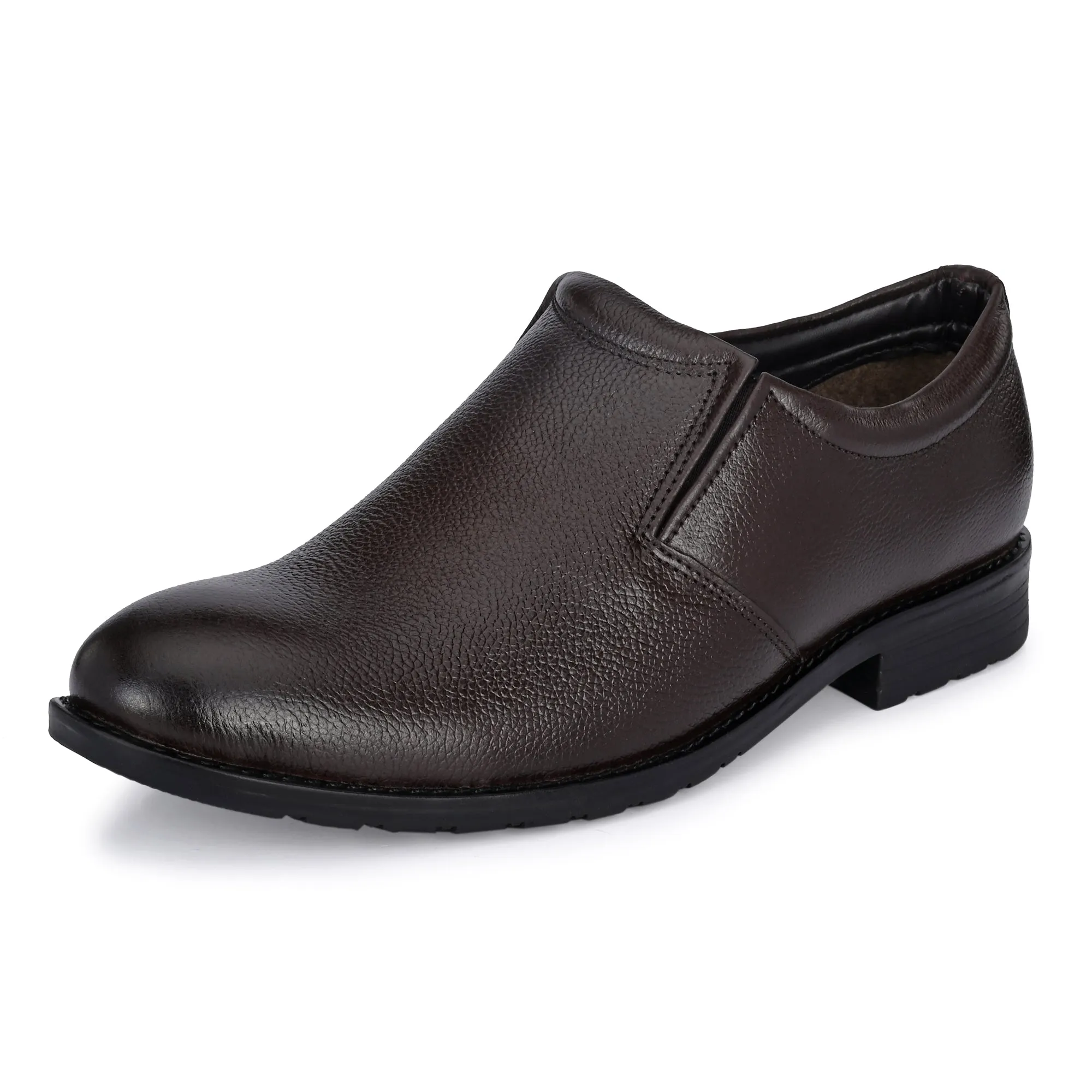 Solid Full Grain Leather Slip Ons