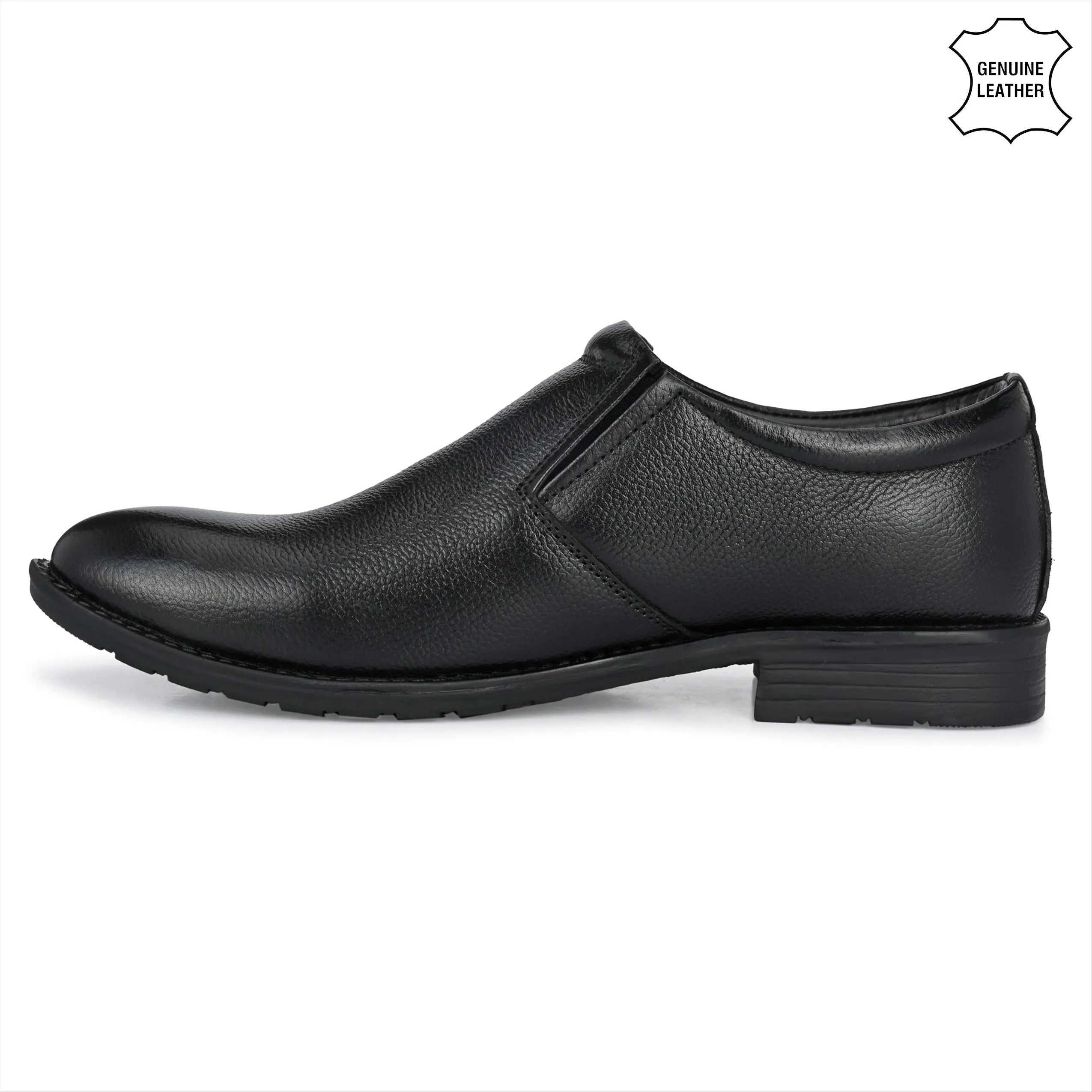 Solid Full Grain Leather Slip Ons