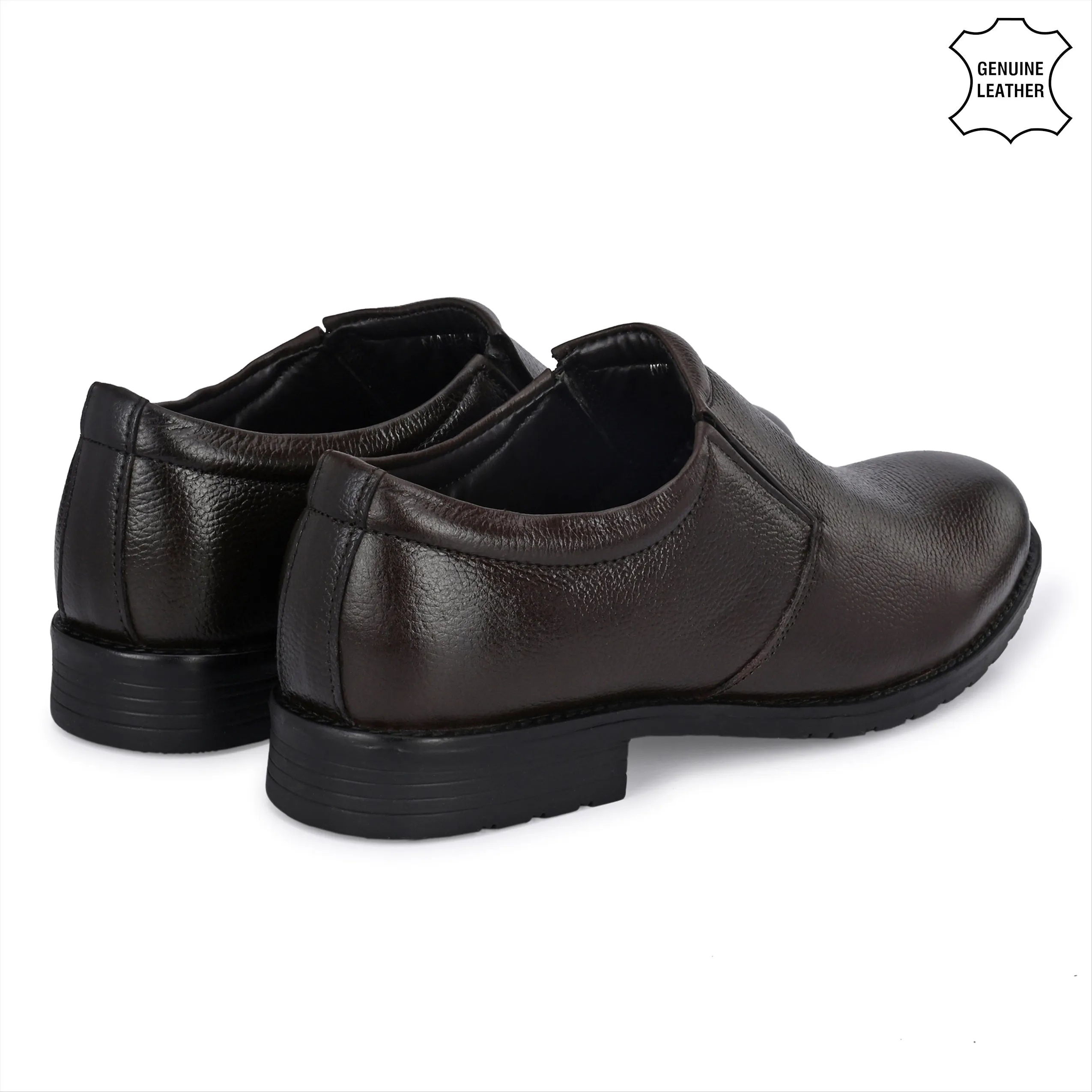 Solid Full Grain Leather Slip Ons