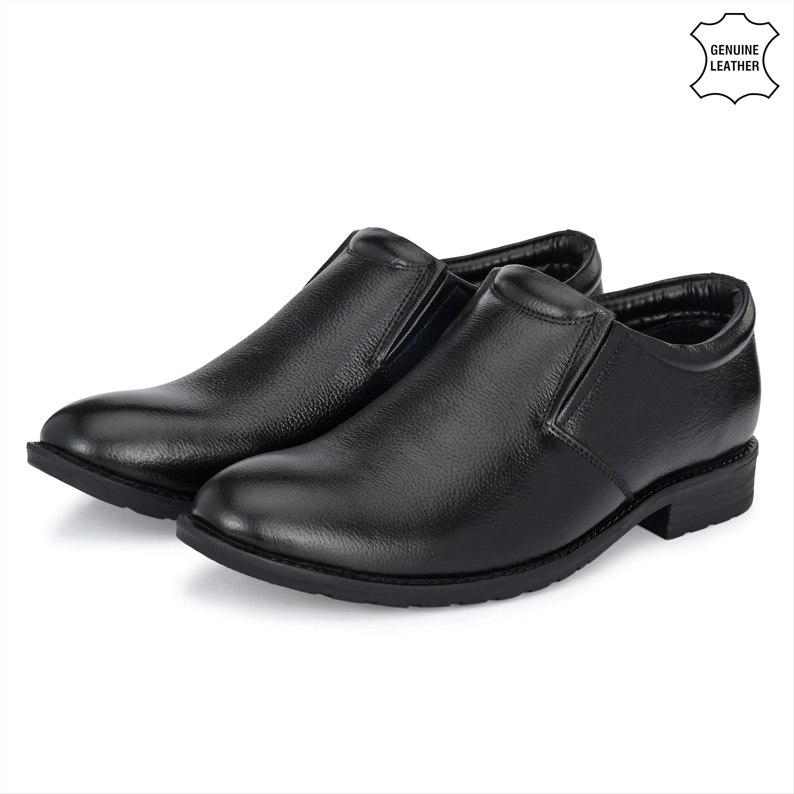 Solid Full Grain Leather Slip Ons