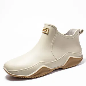 Soofeet Men Rain Boots Waterproof Orthopedic High Top Ankle