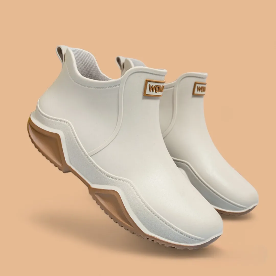 Soofeet Men Rain Boots Waterproof Orthopedic High Top Ankle