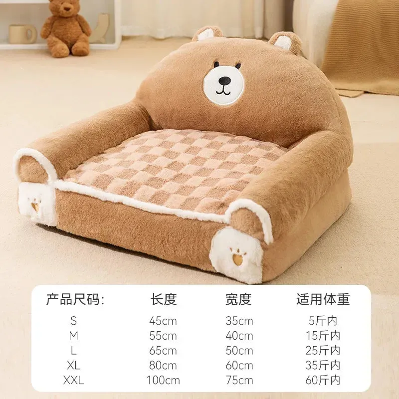 Universal Comfort: All-Season Pet Sofa for Small to Medium Dogs, Teddy Bears, Rabbits - Winter Warmth & Plushy Haven for Cats too! Get Yours Now!