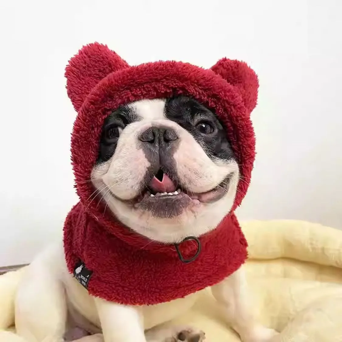 Warmie Frenchie Winter Plush Hat - Cozy & Stylish for French Bulldogs