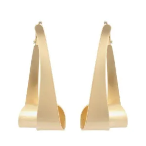 Womens Gold Tone Twist Earrings