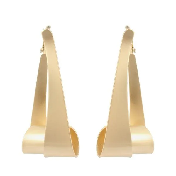 Womens Gold Tone Twist Earrings