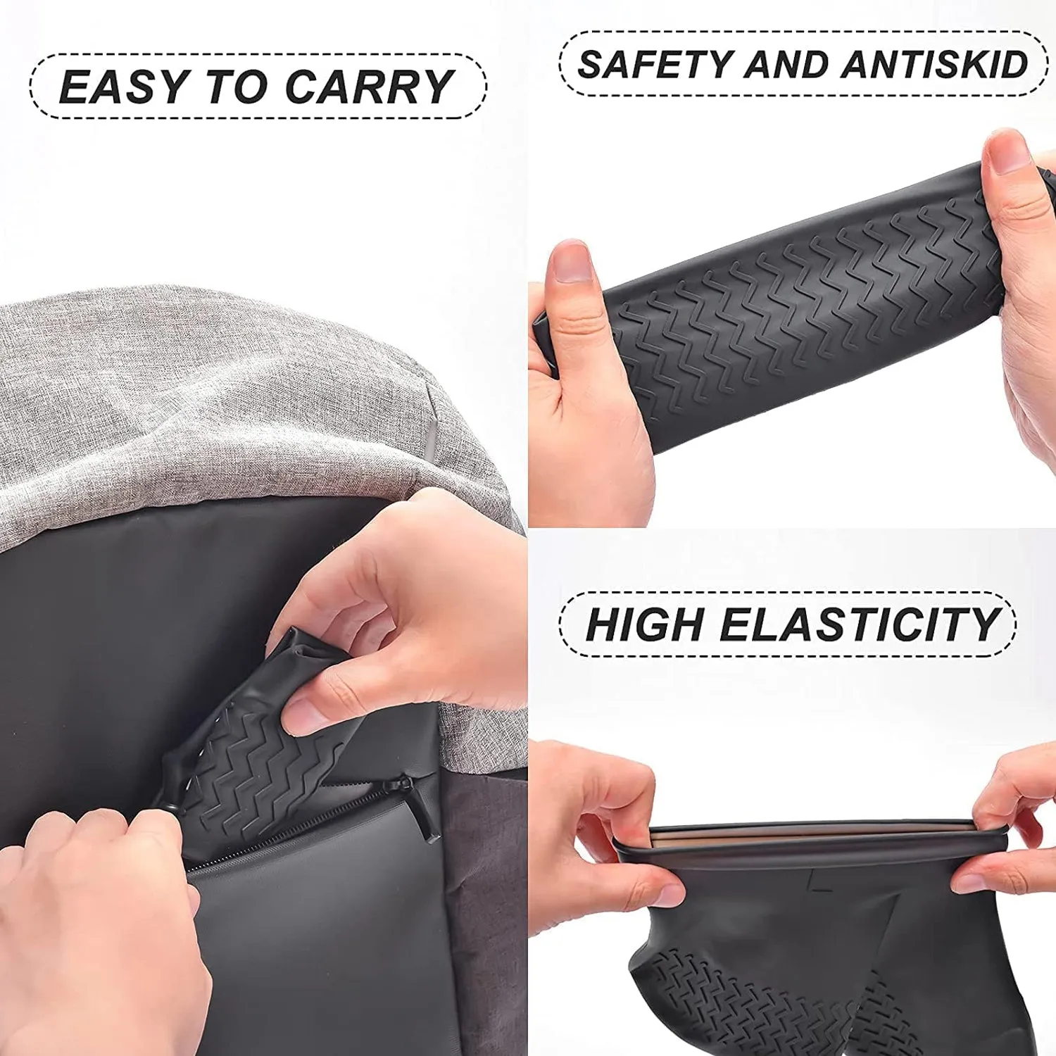 XL Non-Slip Silicone Reusable Waterproof Boot Covers (1 Pair)