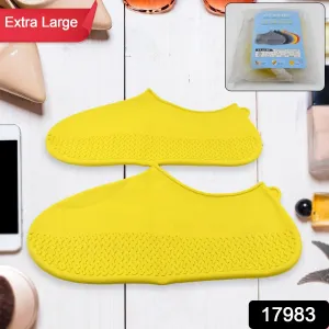 XL Non-Slip Silicone Reusable Waterproof Boot Covers (1 Pair)
