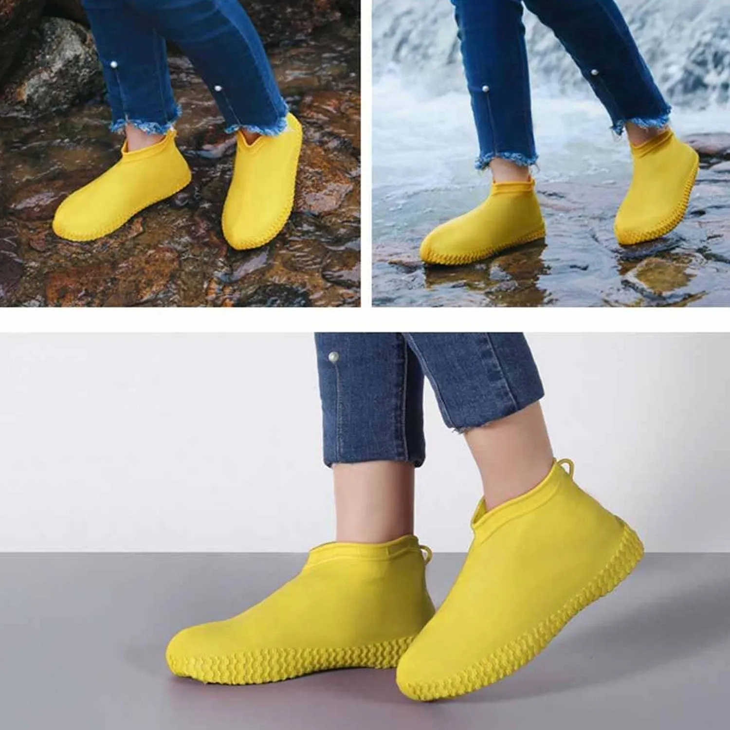 XL Non-Slip Silicone Reusable Waterproof Boot Covers (1 Pair)